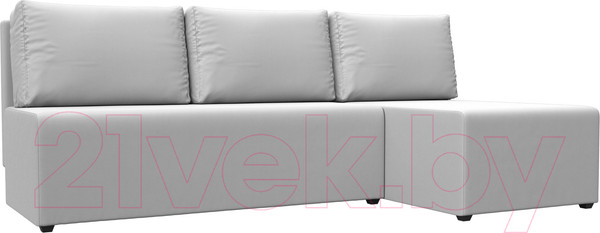 Изображение товара Диван угловой Лига Диванов Поло правый (экокожа белый)