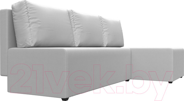 Изображение товара Диван угловой Лига Диванов Поло правый (экокожа белый)