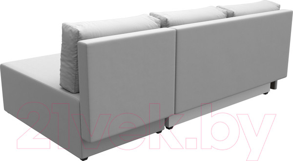 Изображение товара Диван угловой Лига Диванов Поло правый (экокожа белый)