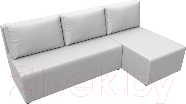 Изображение товара Диван угловой Лига Диванов Поло правый (экокожа белый)