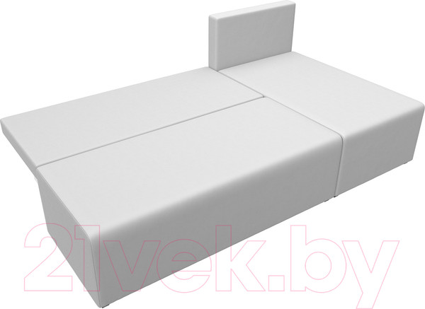 Изображение товара Диван угловой Лига Диванов Поло правый (экокожа белый)