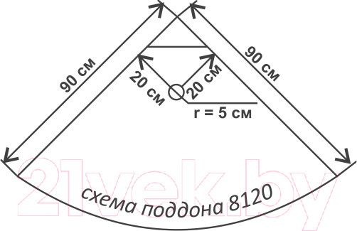 Изображение товара Душевой уголок Водный мир ВМ8163 (100x100)