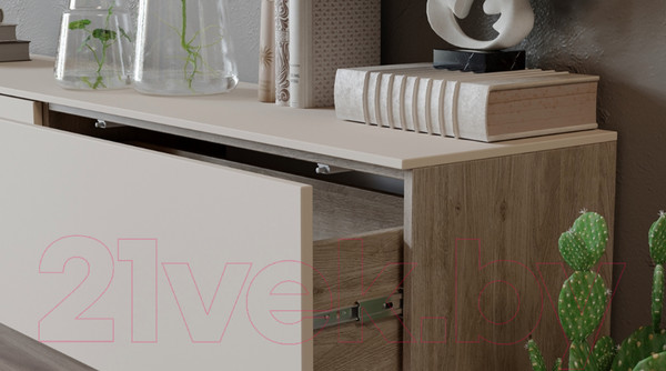 Изображение товара Тумба ТриЯ Порто СМ-393.03.011 (баттл рок/сантьяго софт/бежевый)