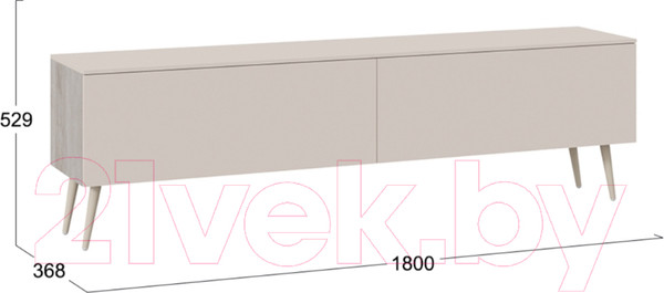 Изображение товара Тумба ТриЯ Порто СМ-393.03.011 (баттл рок/сантьяго софт/бежевый)