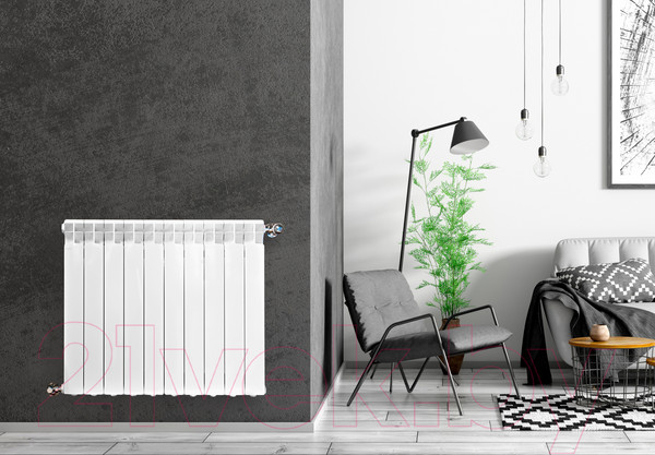 Изображение товара Радиатор алюминиевый Nova Florida Big D3 500/100 White (8 секций)