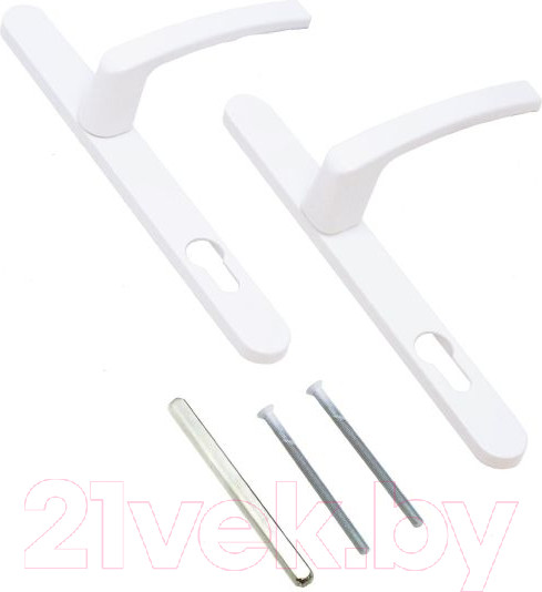 Изображение товара Ручка дверная ЛДМ-Сталь АГН-85.25.67-75 RAL9016 (белый)