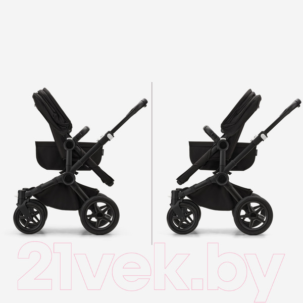 Изображение товара Детская универсальная коляска Bugaboo Donkey 5 2 в 1 с капюшоном (Black/Forest Green)