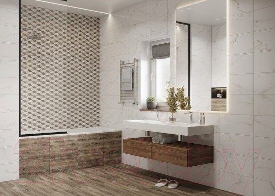 Изображение товара Плитка Beryoza Ceramica Vernon белый (500x250)