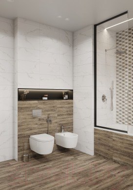 Изображение товара Плитка Beryoza Ceramica Vernon белый (500x250)