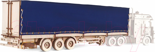 Изображение товара Прицеп игрушечный EWA Тентованный к тягачу Король дорог
