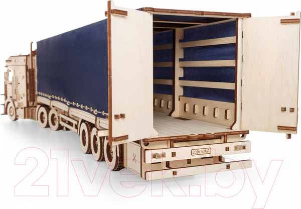 Изображение товара Прицеп игрушечный EWA Тентованный к тягачу Король дорог