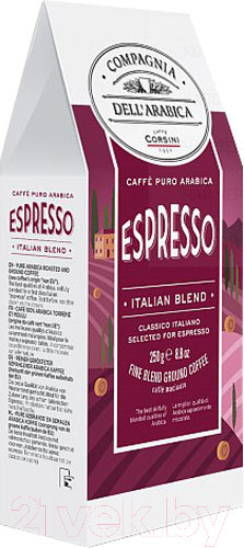 Изображение товара Кофе молотый Compagnia Dell'Arabica Арабика Эспрессо (250г)
