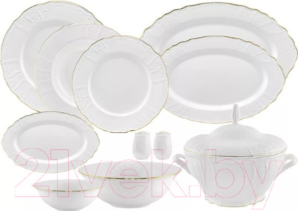Изображение товара Набор столовой посуды Lenardi Maria Gold 226-119 (74пр)