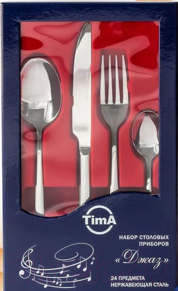 Изображение товара Набор столовых приборов TimA Джаз TD-4069/SS (24пр)