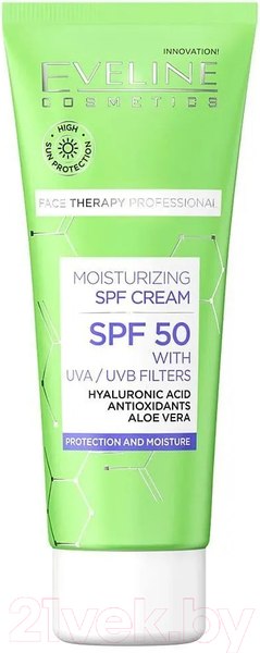 Изображение товара Крем для лица Eveline Cosmetics Face Therapy Prof Увлажняющий SPF50 c фильтрами UVA И UVB (30мл)