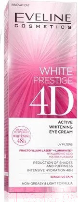 Изображение товара Крем для век Eveline Cosmetics White Prestige 4D Активный Выравнивающий тон (20мл)