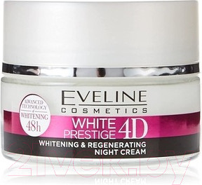 Изображение товара Крем для лица Eveline Cosmetics White Prestige 4D Ночной Регенерирующий Выравнивающий тон (50мл)