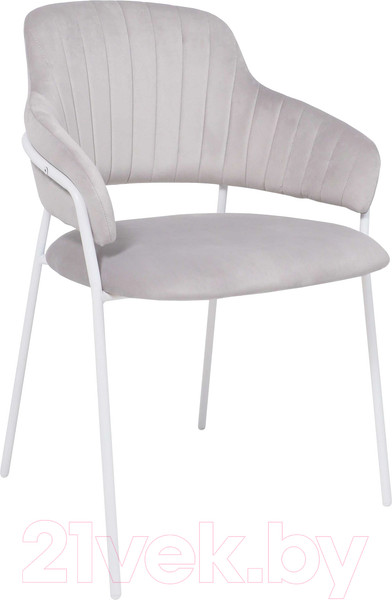 Изображение товара Стул Алвест AV 448 (светло-серый бархат H-09/белый)