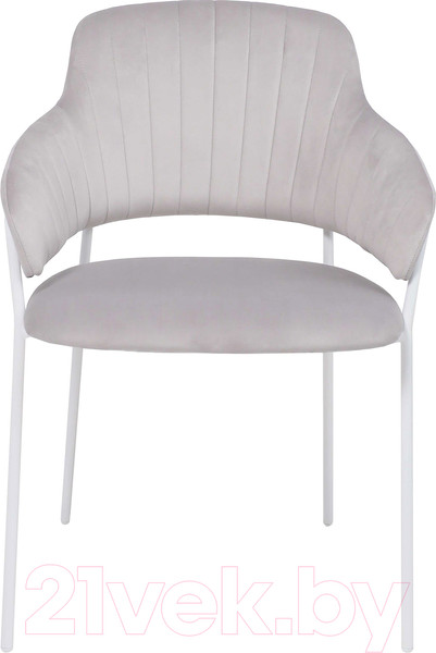 Изображение товара Стул Алвест AV 448 (светло-серый бархат H-09/белый)