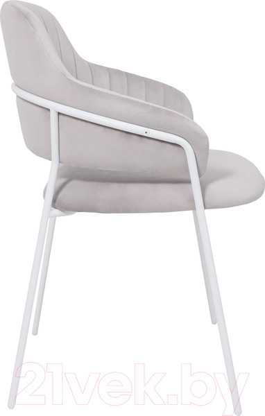 Изображение товара Стул Алвест AV 448 (светло-серый бархат H-09/белый)