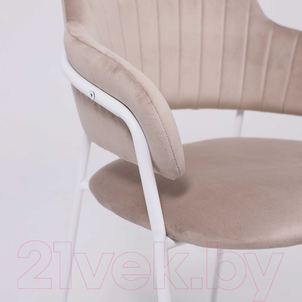 Изображение товара Стул Алвест AV 448 (серо-бежевый бархат H-08/белый)