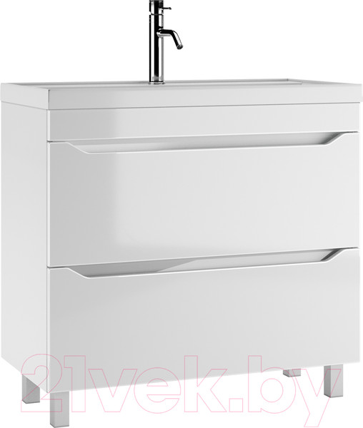 Изображение товара Тумба под умывальник Айсберг Bazis 90 Ева В2 DA5909T (с двумя ящиками)