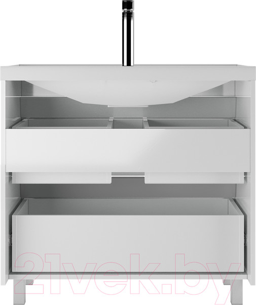 Изображение товара Тумба под умывальник Айсберг Bazis 90 Ева В2 DA5909T (с двумя ящиками)