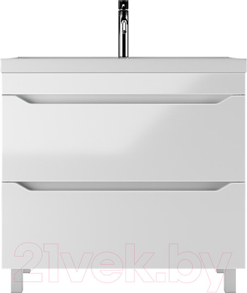 Изображение товара Тумба под умывальник Айсберг Bazis 90 Ева В2 DA5909T (с двумя ящиками)