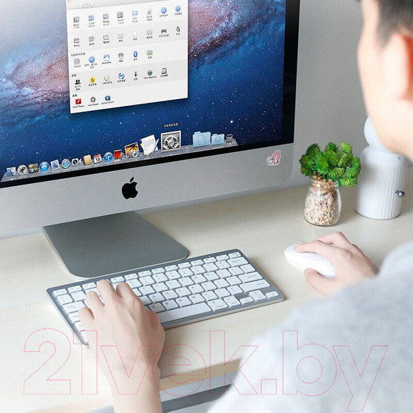 Изображение товара Комплект клавиатура и мышь Hoco DI05 (белый)