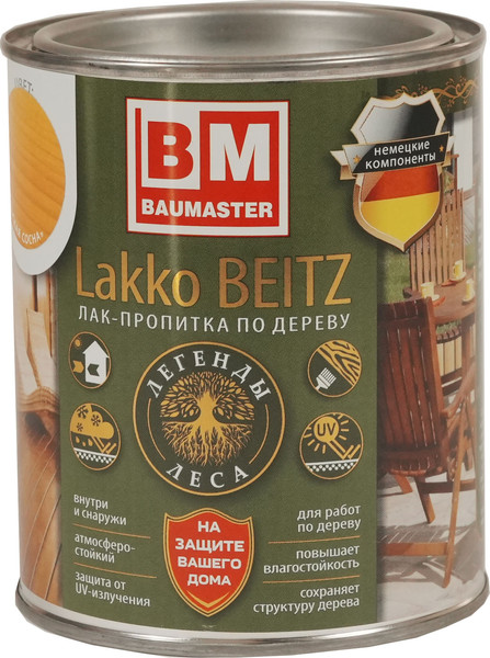 Изображение товара Лак BauMaster ПФ-11 LakkoBeitz (700г, Ельская сосна)