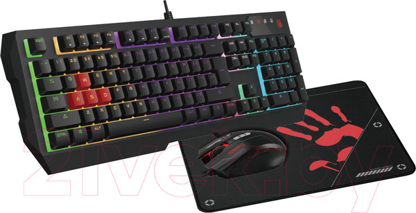 Изображение товара Комплект клавиатура и мышь A4Tech Bloody B1700 (черный)