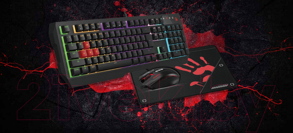 Изображение товара Комплект клавиатура и мышь A4Tech Bloody B1700 (черный)