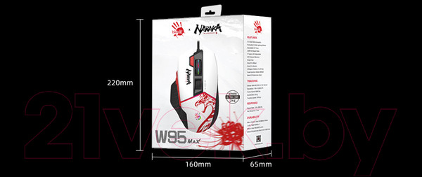 Изображение товара Мышь Bloody W95 Max Naraka (белый)
