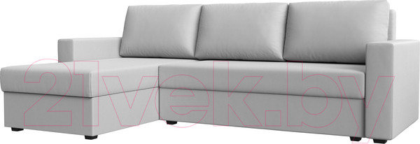 Изображение товара Диван угловой Лига Диванов Траумберг Лайт левый (экокожа белый)
