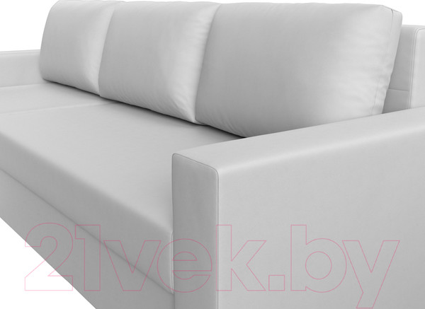 Изображение товара Диван угловой Лига Диванов Траумберг Лайт левый (экокожа белый)