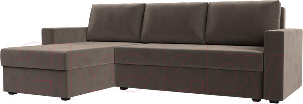 Изображение товара Диван угловой Лига Диванов Траумберг Лайт левый (велюр коричневый)