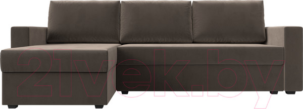 Изображение товара Диван угловой Лига Диванов Траумберг Лайт левый (велюр коричневый)