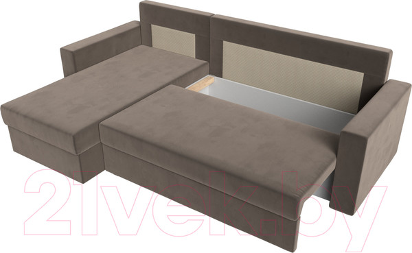 Изображение товара Диван угловой Лига Диванов Траумберг Лайт левый (велюр коричневый)