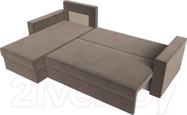 Изображение товара Диван угловой Лига Диванов Траумберг Лайт левый (велюр коричневый)