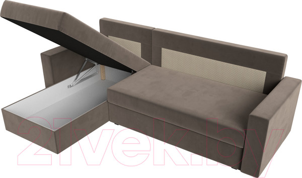 Изображение товара Диван угловой Лига Диванов Траумберг Лайт левый (велюр коричневый)