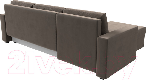 Изображение товара Диван угловой Лига Диванов Траумберг Лайт левый (велюр коричневый)