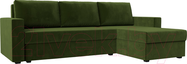 Изображение товара Диван угловой Лига Диванов Траумберг Лайт правый (микровельвет зеленый)