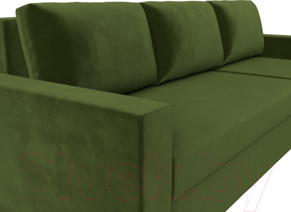 Изображение товара Диван угловой Лига Диванов Траумберг Лайт правый (микровельвет зеленый)