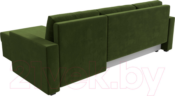Изображение товара Диван угловой Лига Диванов Траумберг Лайт правый (микровельвет зеленый)