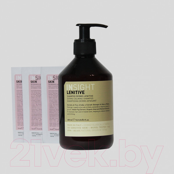 Изображение товара Набор косметики для тела и волос Insight Dermo-Calming Shampoo+Sample Sachet Cleanser+Body Cream (400мл)