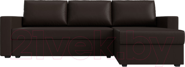 Изображение товара Диван угловой Лига Диванов Траумберг Лайт правый (экокожа коричневый)