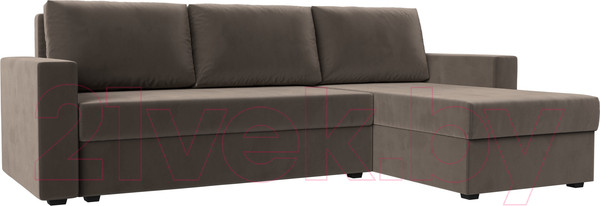 Изображение товара Диван угловой Лига Диванов Траумберг Лайт правый (велюр коричневый)