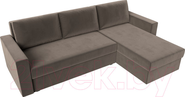 Изображение товара Диван угловой Лига Диванов Траумберг Лайт правый (велюр коричневый)