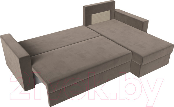 Изображение товара Диван угловой Лига Диванов Траумберг Лайт правый (велюр коричневый)