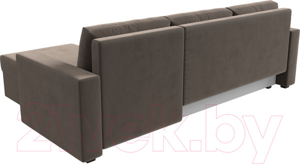 Изображение товара Диван угловой Лига Диванов Траумберг Лайт правый (велюр коричневый)